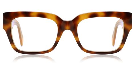 Celine CL41352 Bicolor Squared J1M Eyeglasses in Havana 